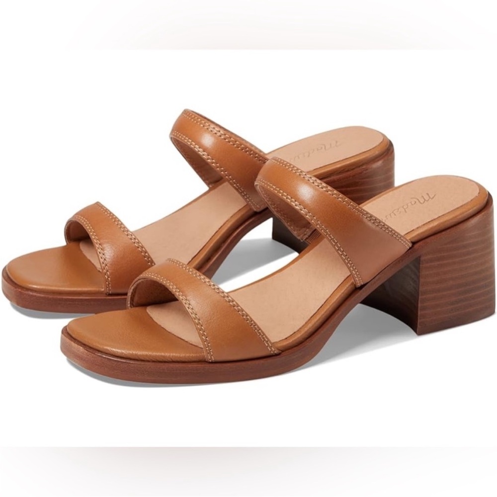 Madewell The Saige Double-Strap Sandal in Brown Leather